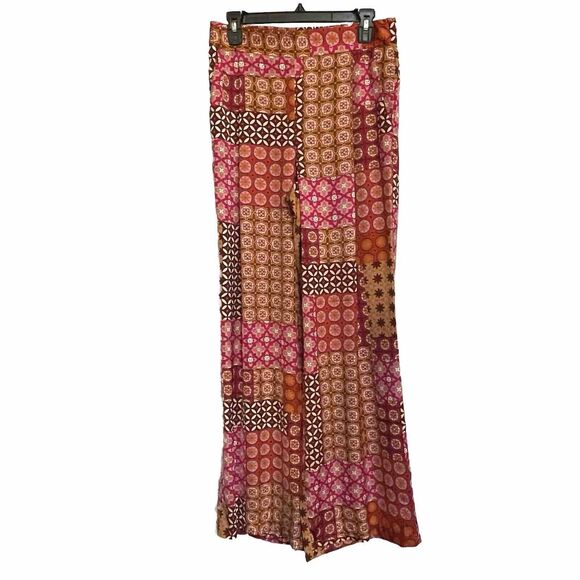 Anthropologie Pants - Drew Pants Wide‎ Leg Sz M Patchwork Tapestry Floral Hipster Boho Hippie Pullon